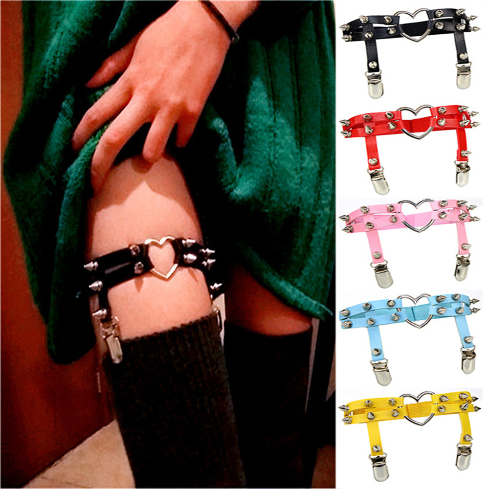 Garter Belt Set - 1 pçs feminino punk goth coração