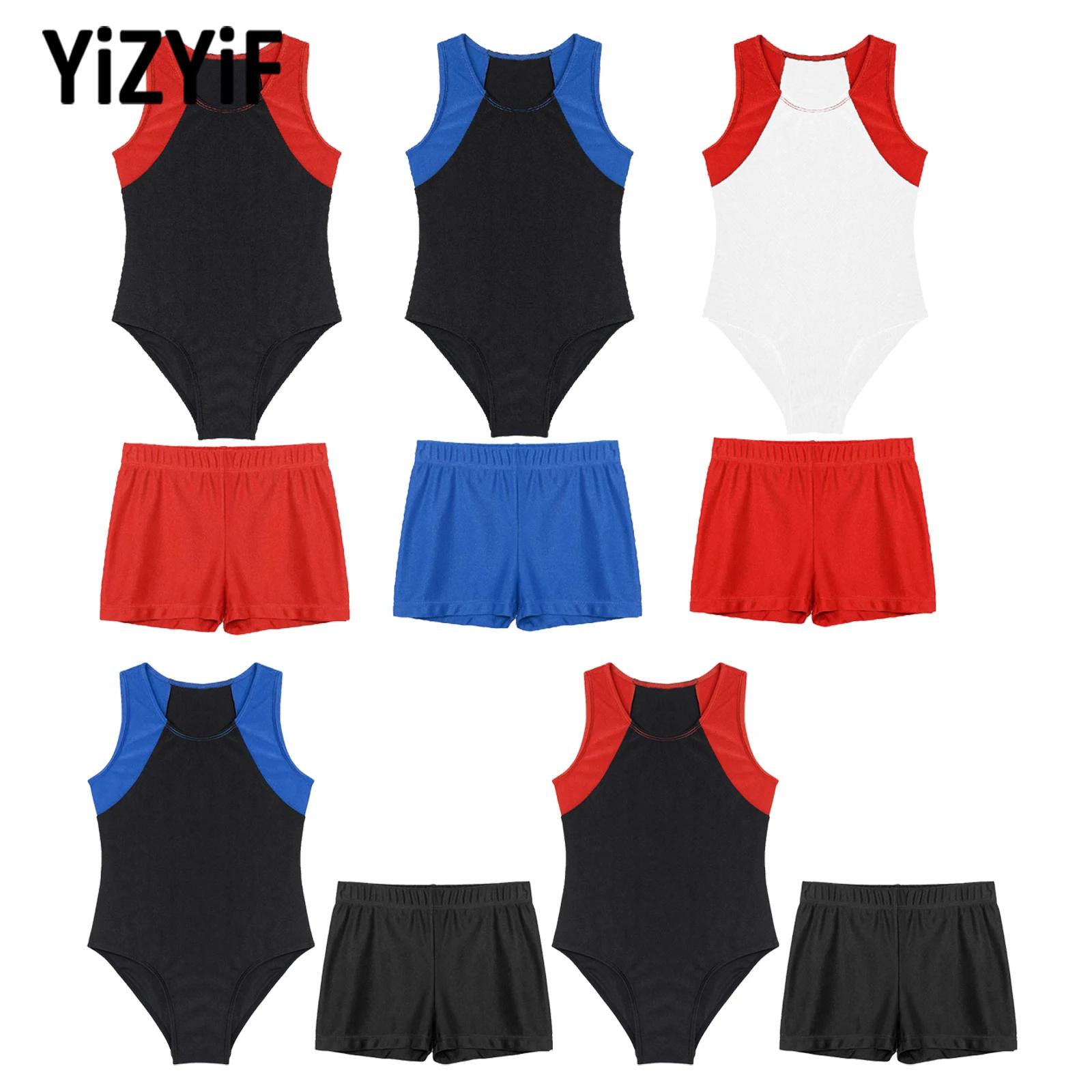 Boyshort Underwear - Sem mangas ginástica yoga treino competição