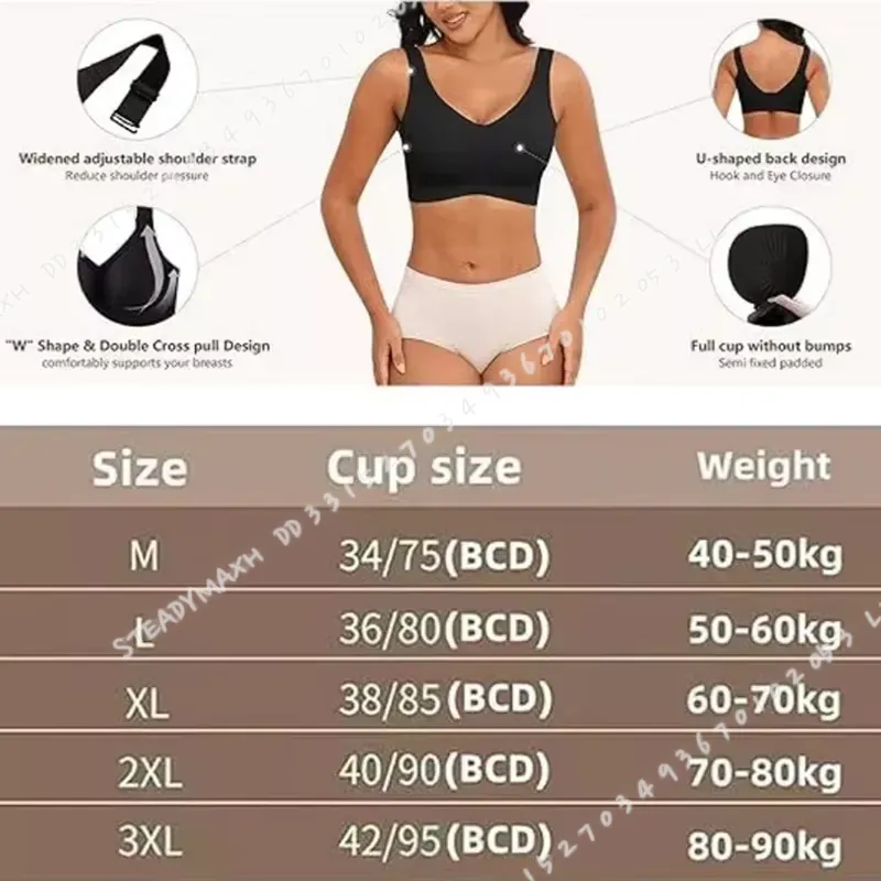 1 Peça 2025 Sutiã Feminino Sem - Seamless Underwear Women avaliação e preço