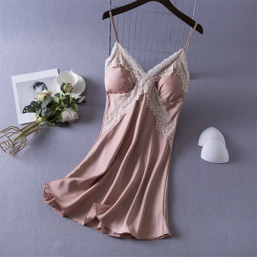 Lingerie sexy feminina camisol - Babydoll Chemise Night avaliação e preço