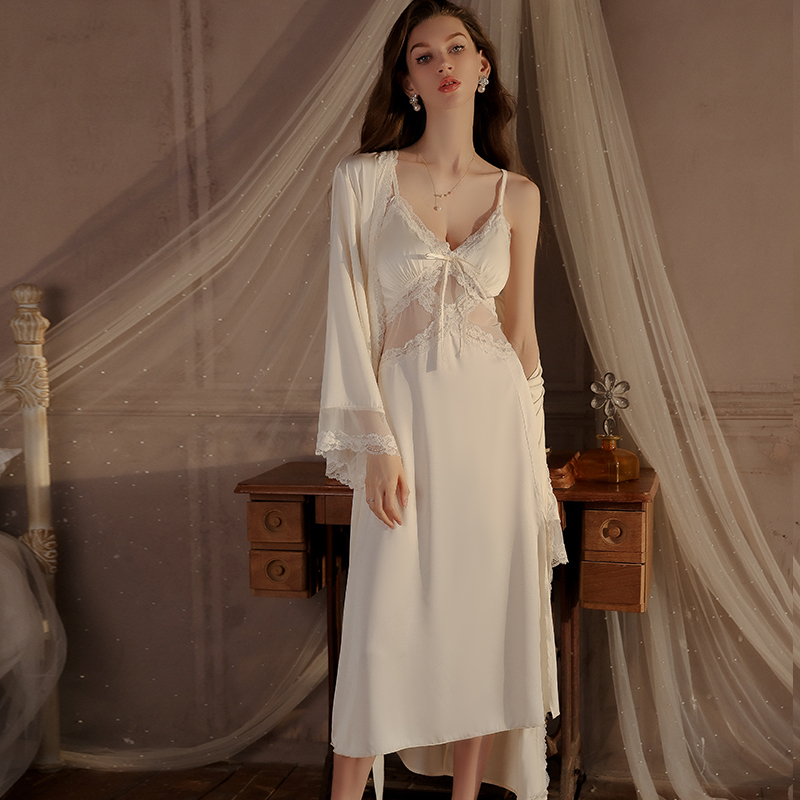 Camisola feminina romântica fr - Robe Silk Women avaliação e preço